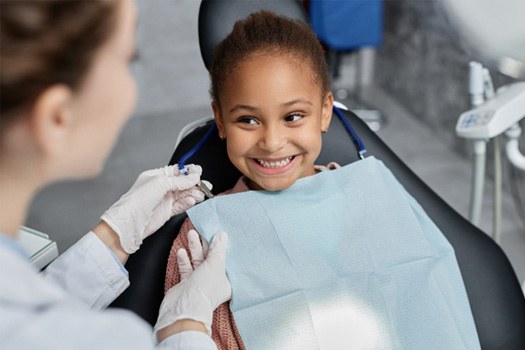 A little girl at the dentist near Glenmont