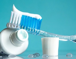 Toothbrush and toothpaste