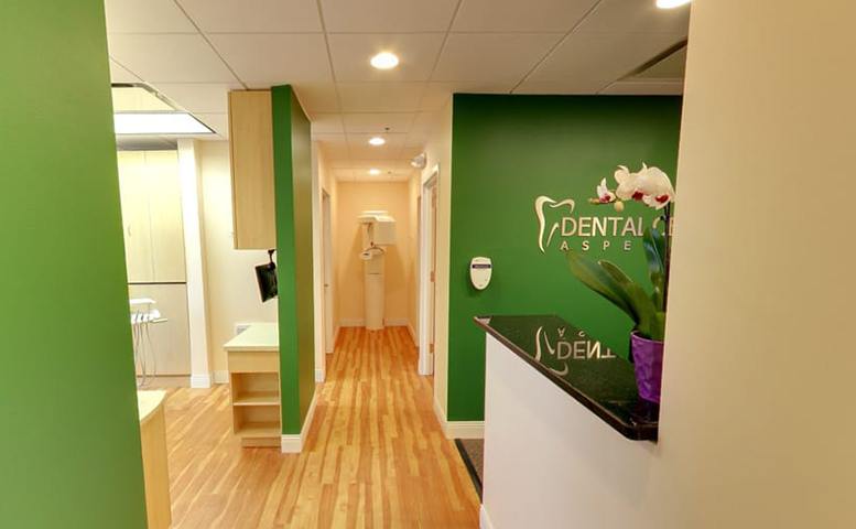 Hallway to dental treatment room