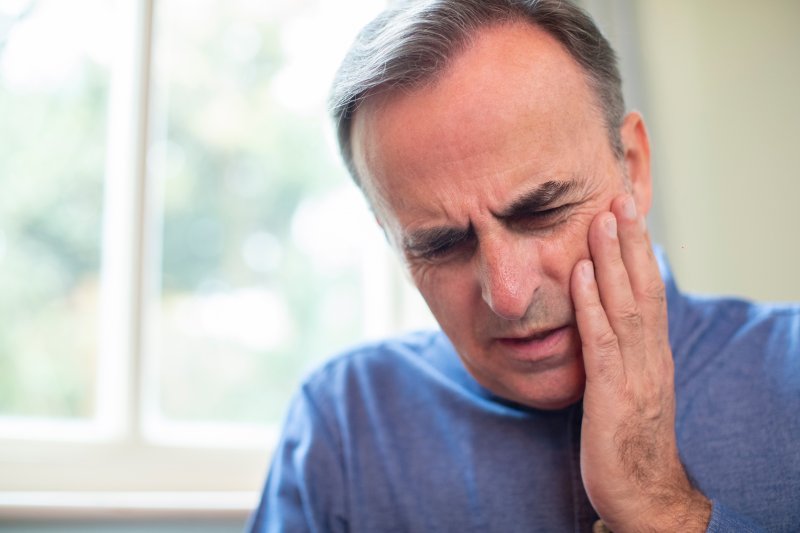 Man suffering from toothache